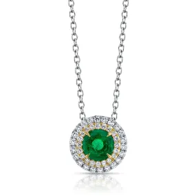 Emerald and Diamond Pendant