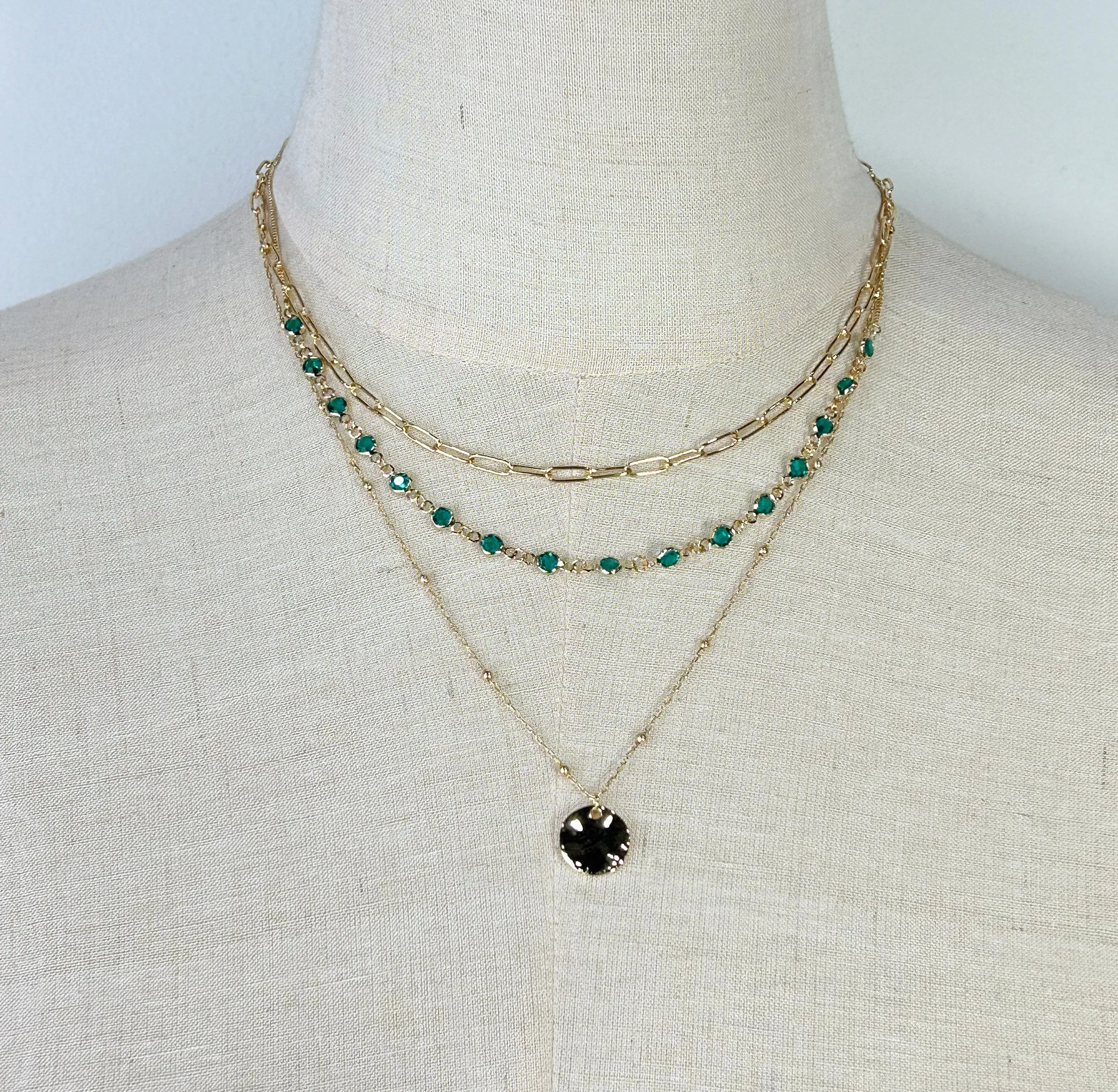 Evergreen Trio Necklace