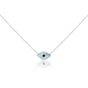 Evil Eye Baby Blue Pendant in Sterling Silver