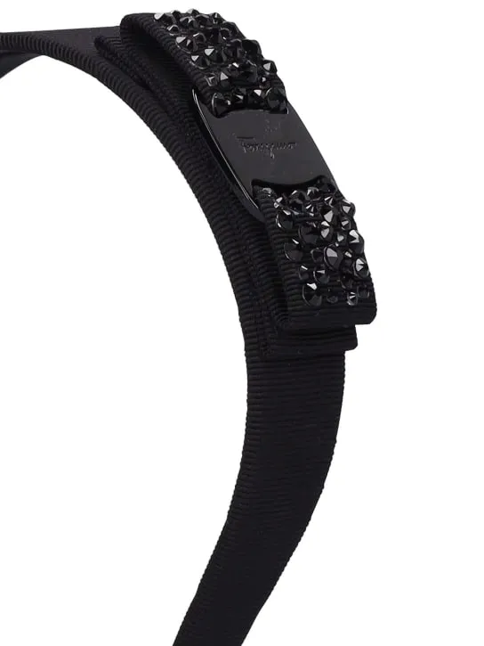 Ferragamo   Vara bow crystal tone-on-tone headband 