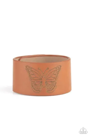 Flirty Flutter Brown Urban Bracelet - Paparazzi Accessories