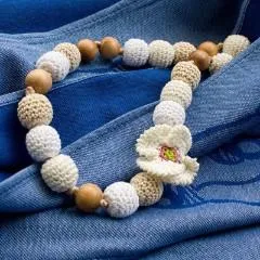 FrejaToys White Poppy Nursing Necklace