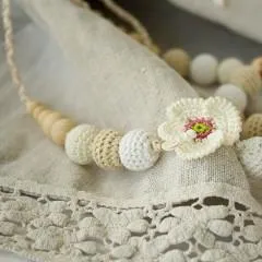 FrejaToys White Poppy Nursing Necklace