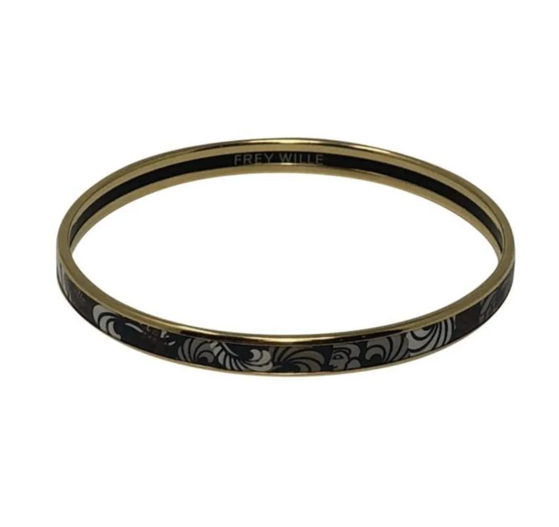 Frey Wille 14k Gold Bordered Bangle Ulta Magic Sphinx Bangle