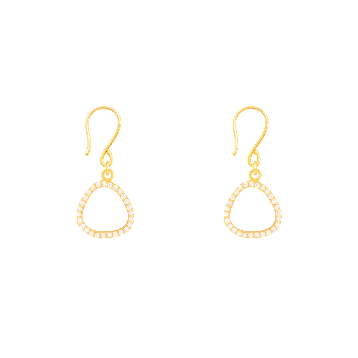 Frozen Triangles Drop Earring