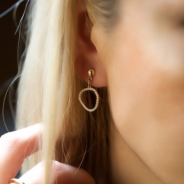 Frozen Triangles Drop Earring