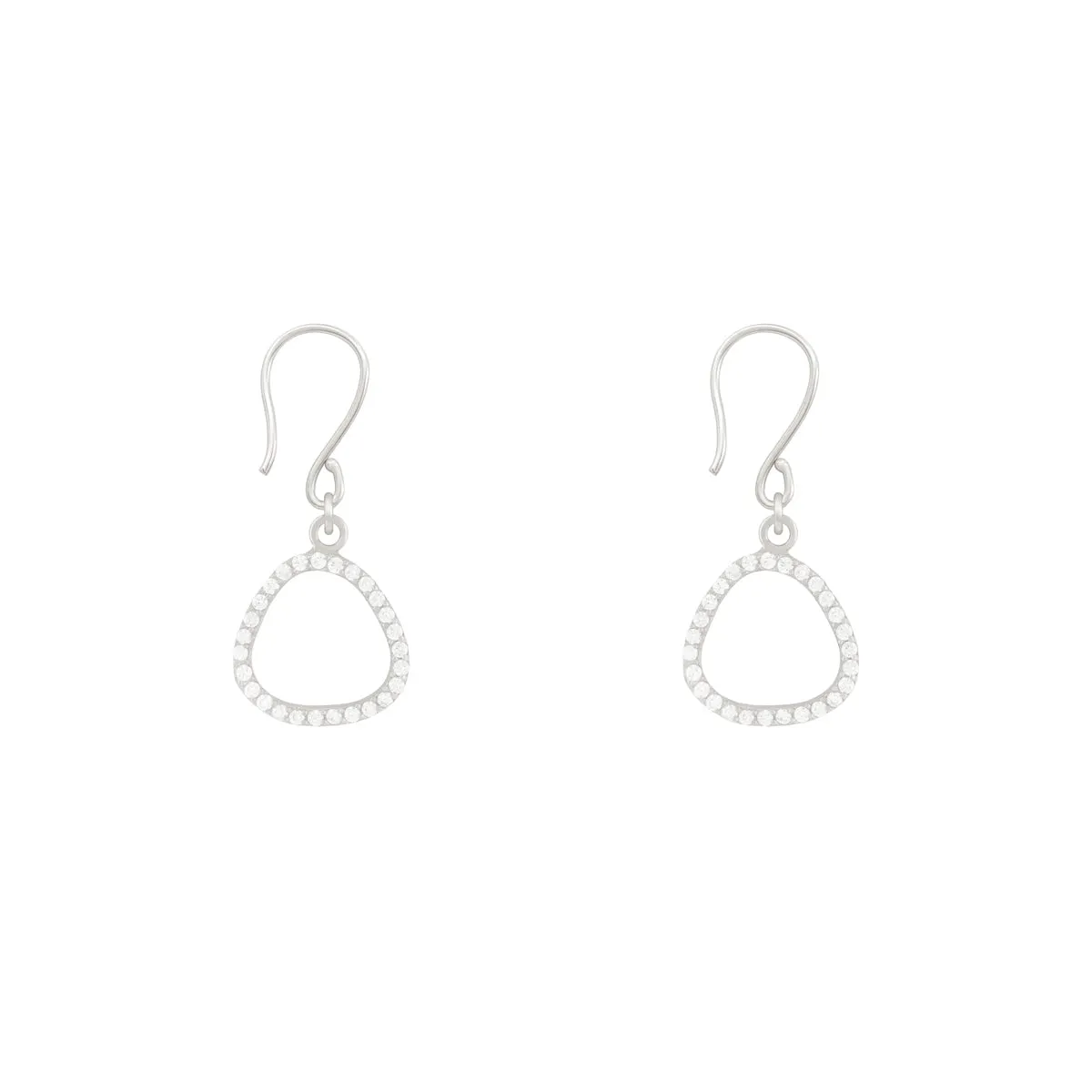 Frozen Triangles Drop Earring