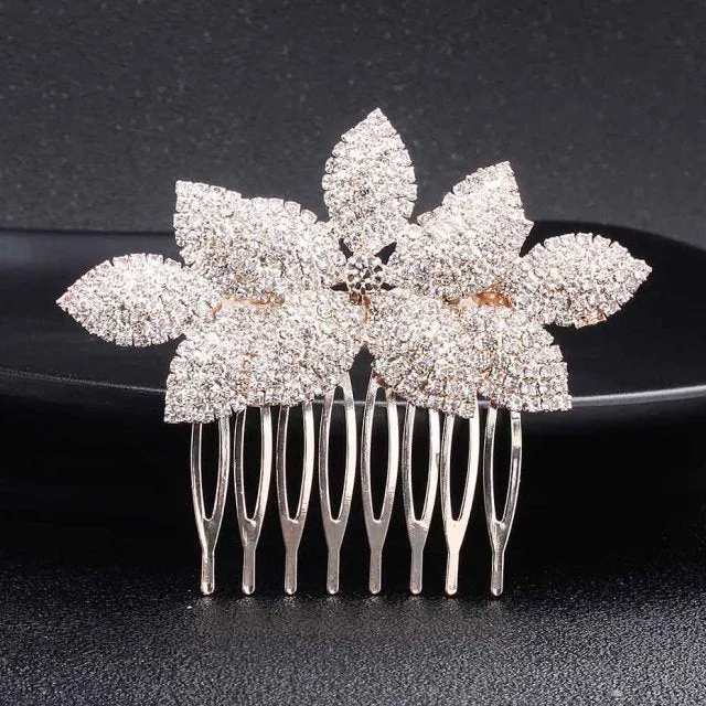 Full Austrian Crystal Hair Combs Fashion Wedding Bridal Hair Jewelry