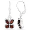 Gemstone Butterfly Earrings in Sterling Silver-Amethyst, Garnet, Peridot or Topaz