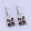 Gemstone Butterfly Earrings in Sterling Silver-Amethyst, Garnet, Peridot or Topaz