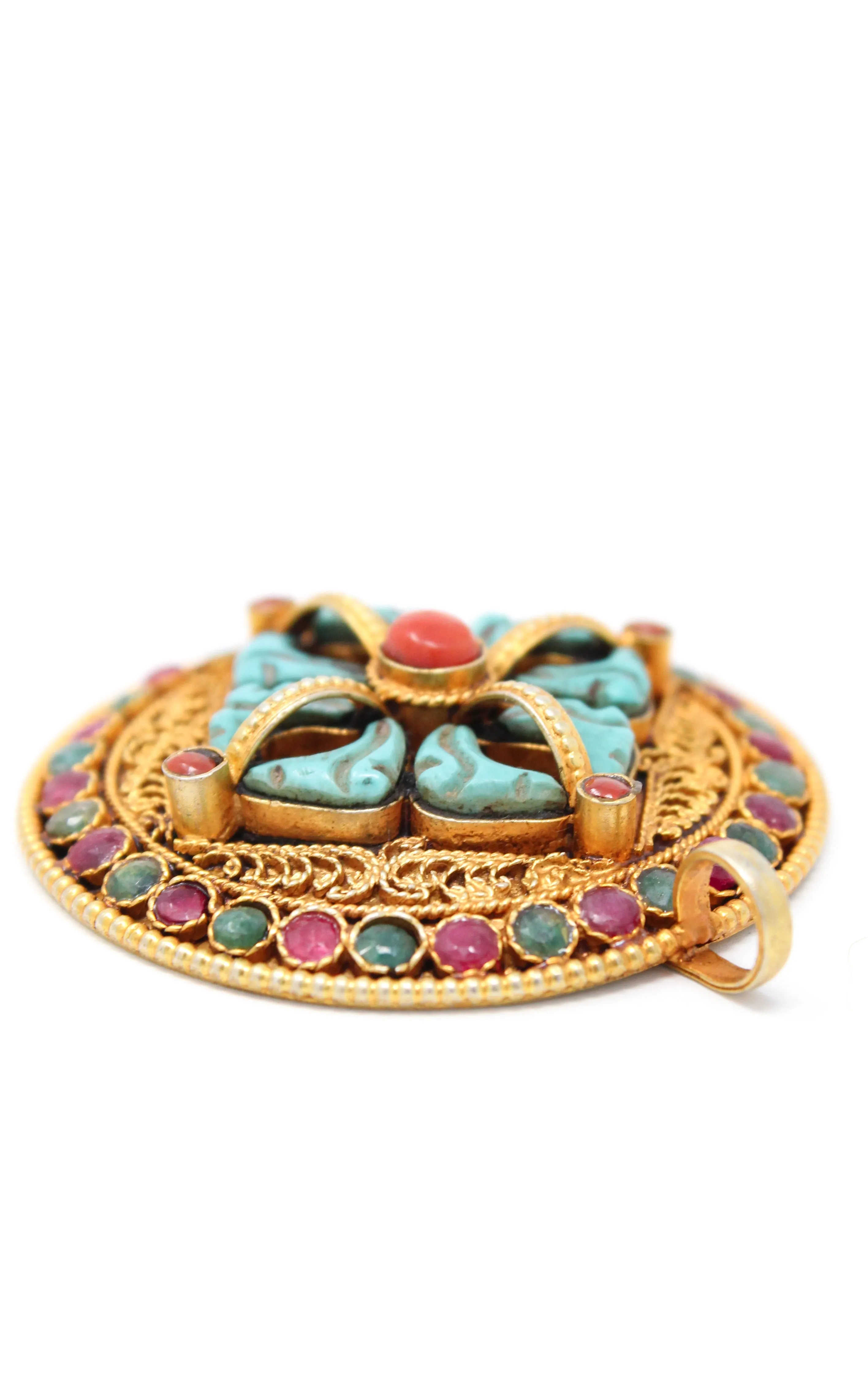 Gold Double Dorjee Pendant