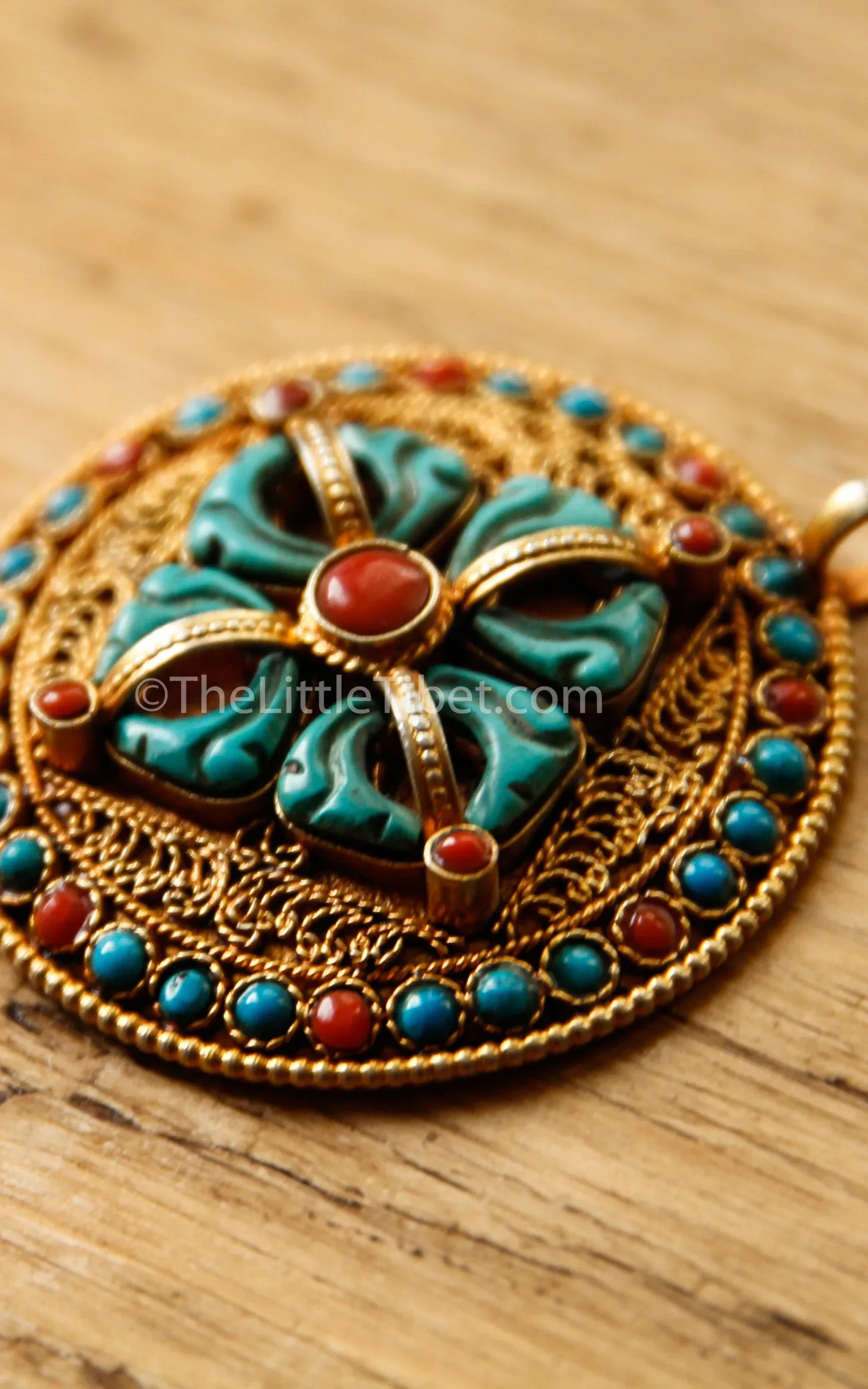 Gold Double Dorjee Pendant