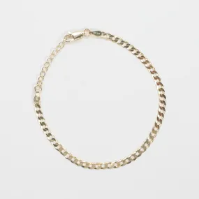 Gold Plated Flat Curb Bracelet