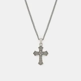 Gothic Cross Necklace | Silver