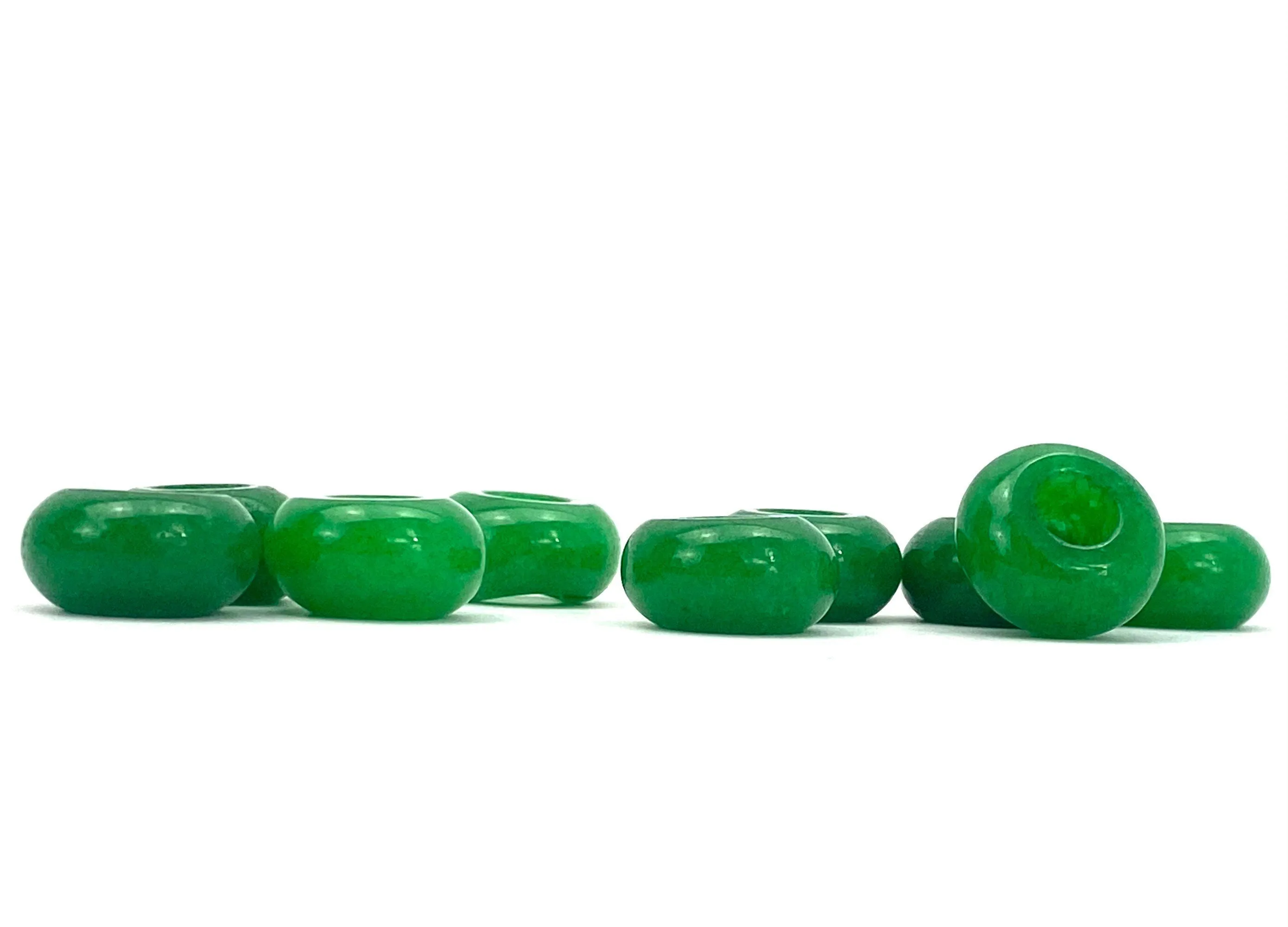 Green Aventurine Donut Jade Beads, Sku#BG79