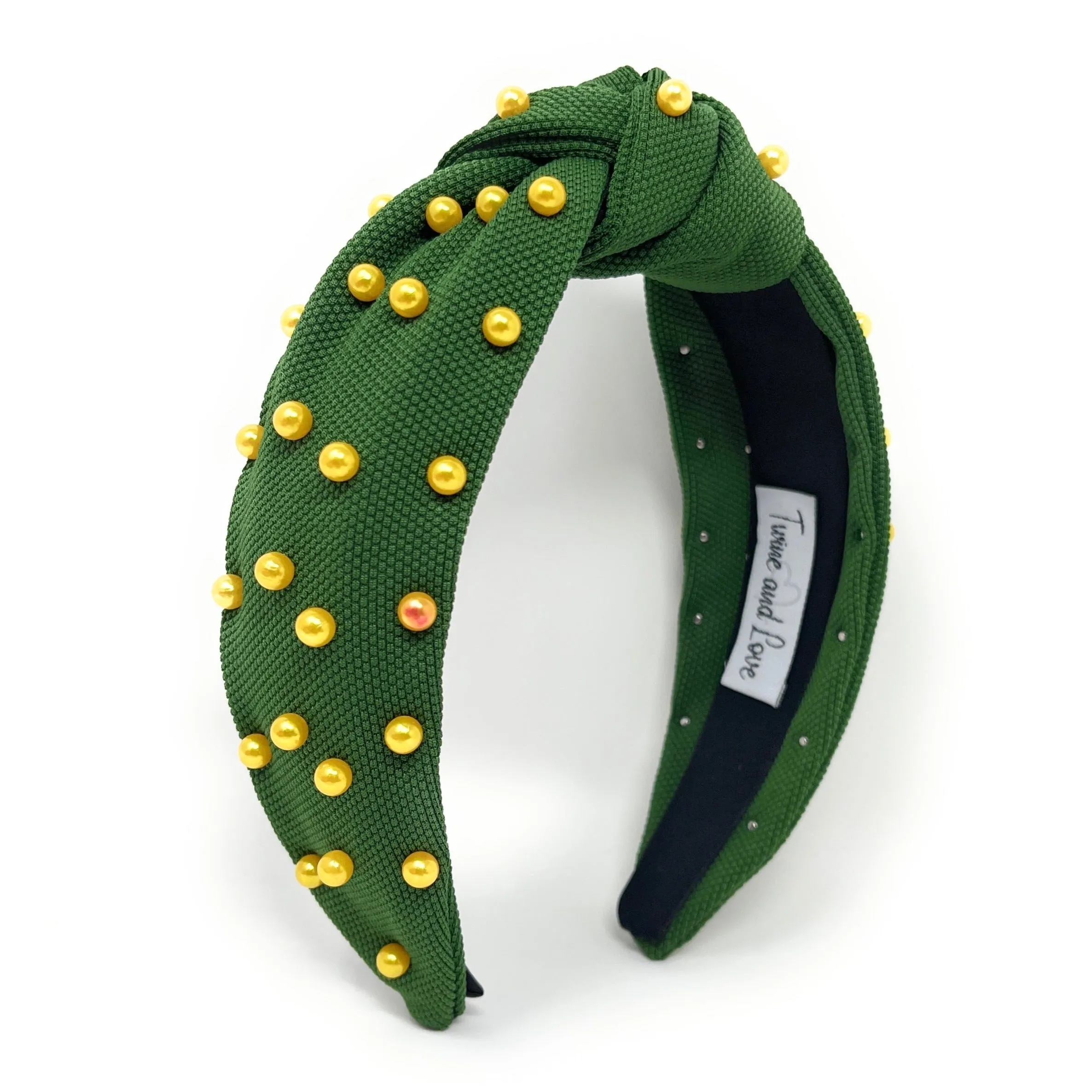 Green Pearl Knot Headband