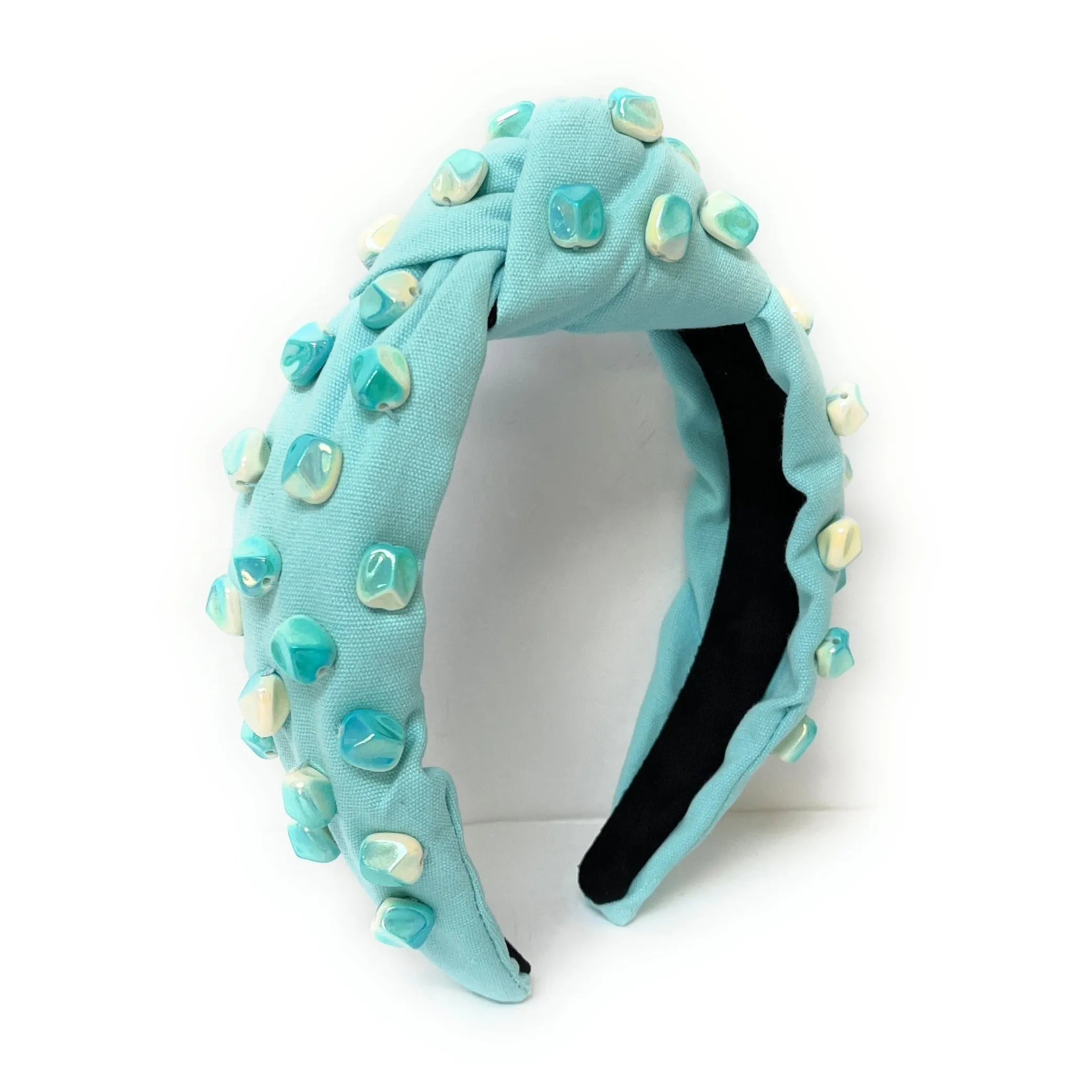 Hand Embellished Stones Knotted Headband (more colors)