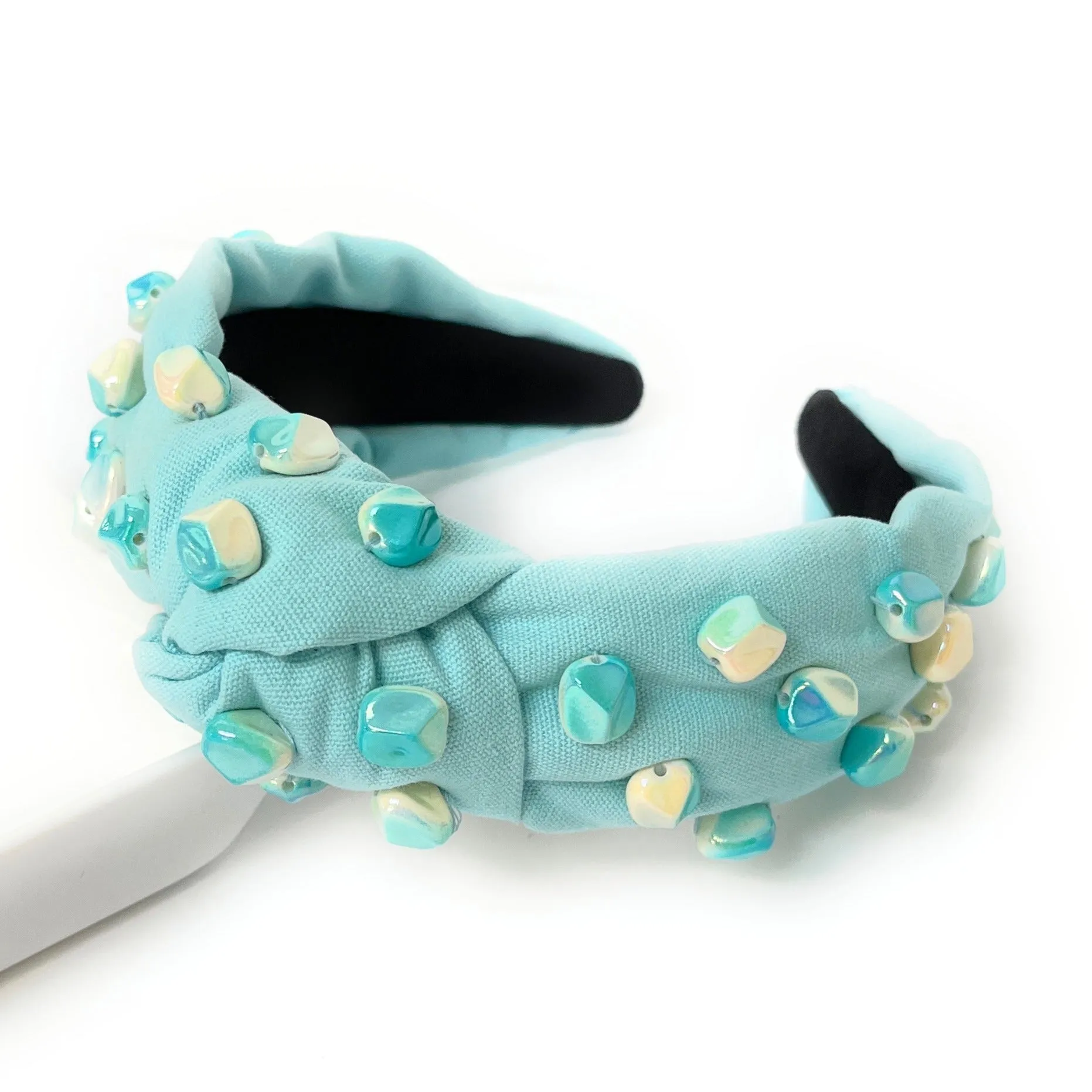 Hand Embellished Stones Knotted Headband (more colors)