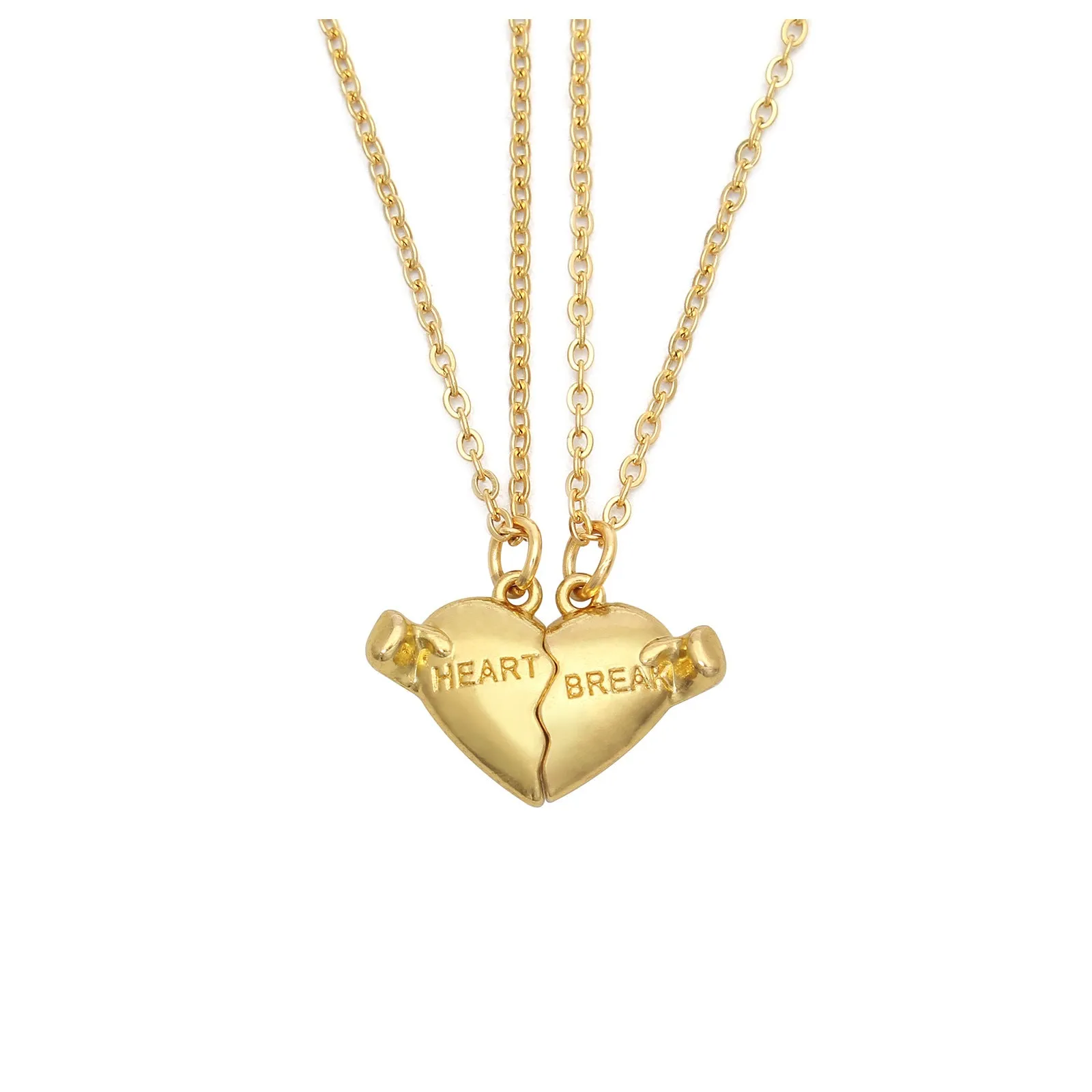 Holding Heart Magnet Pendant Couple Necklace For Love