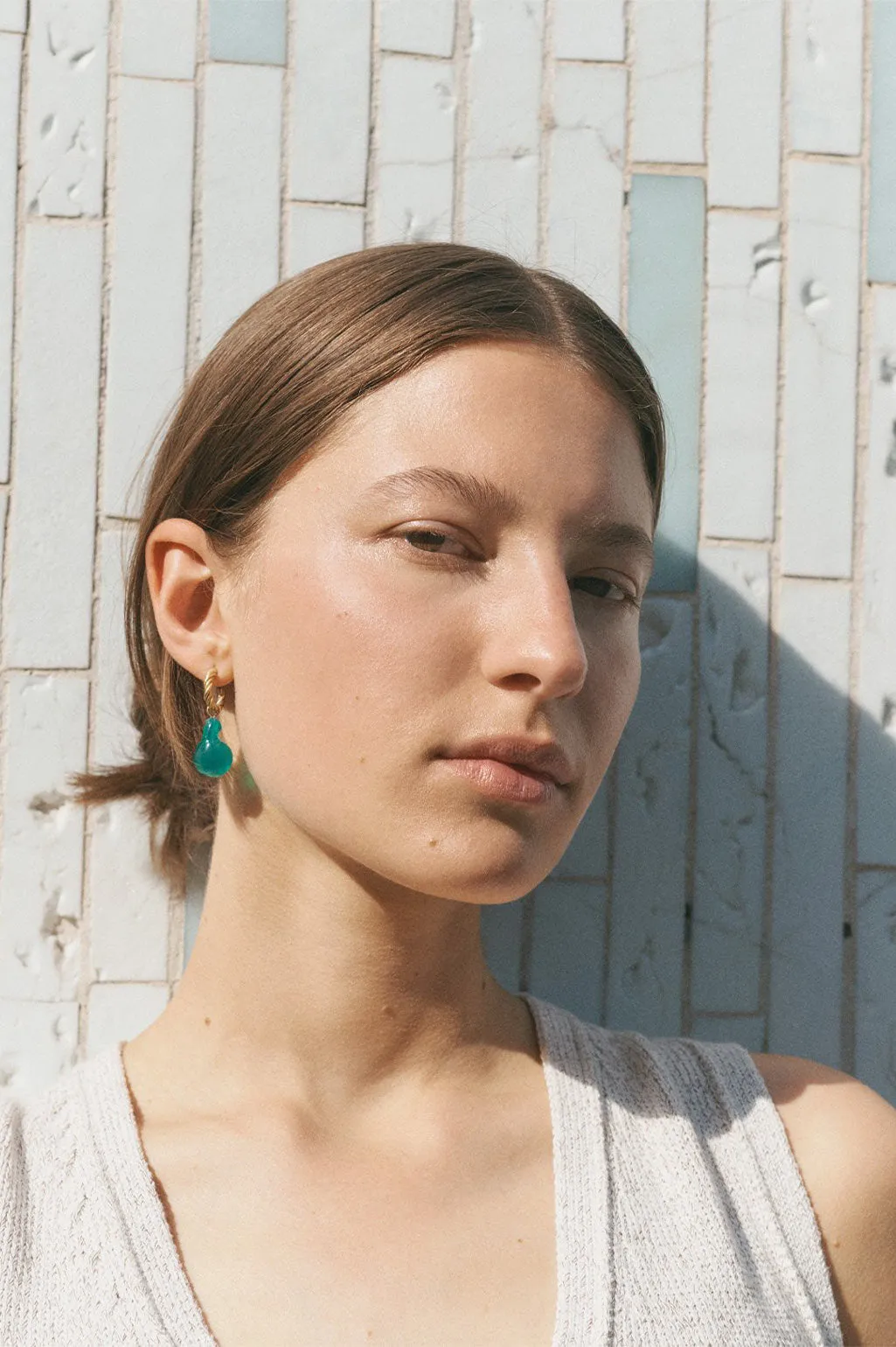 Husband Number Six? - Jade Bio Resin and Gold Vermeil Earrings