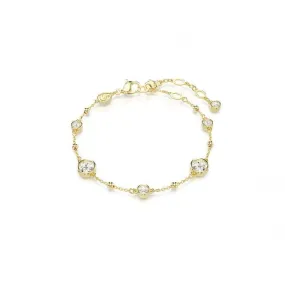 Imber Round Cut White Gold-tone Plated Bracelet 5680094