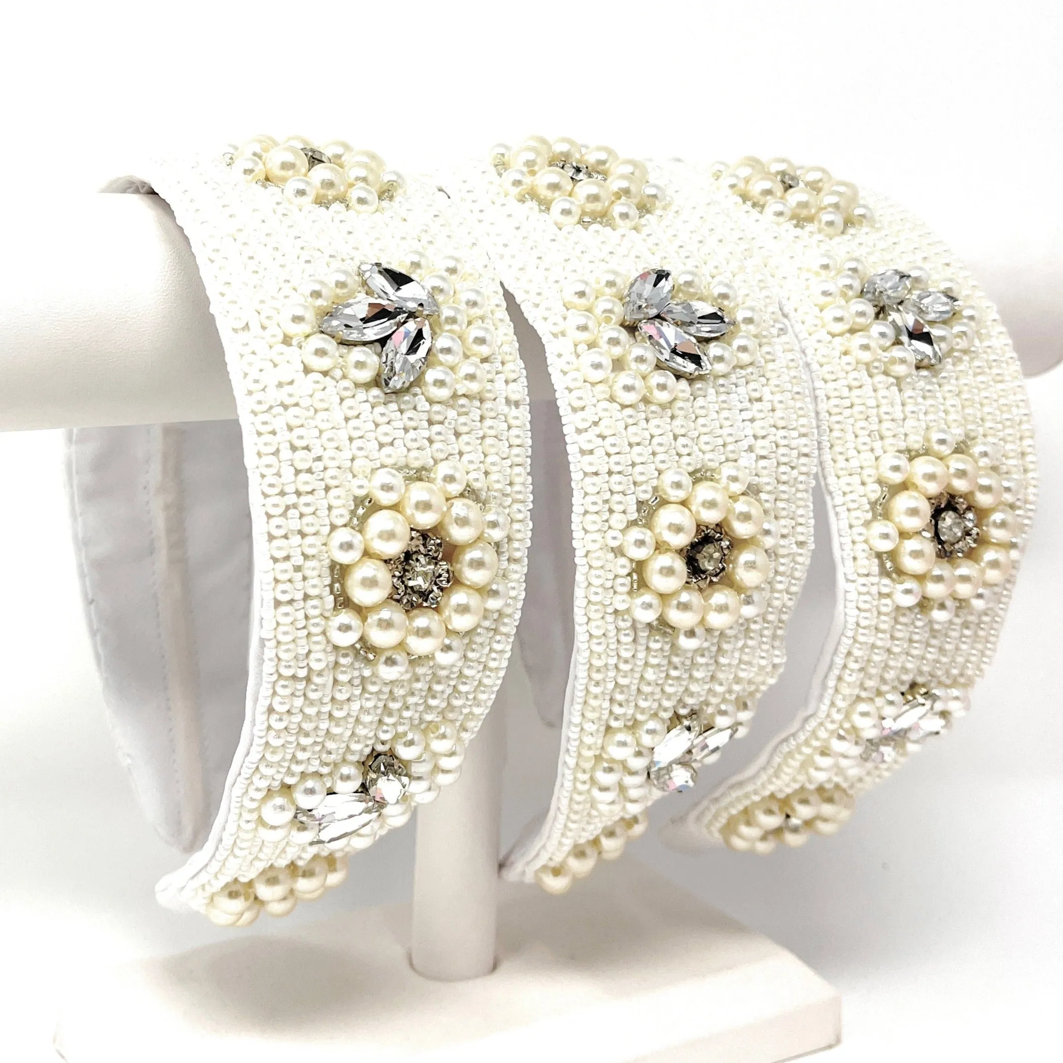 Ivory Pearl Jeweled Headband