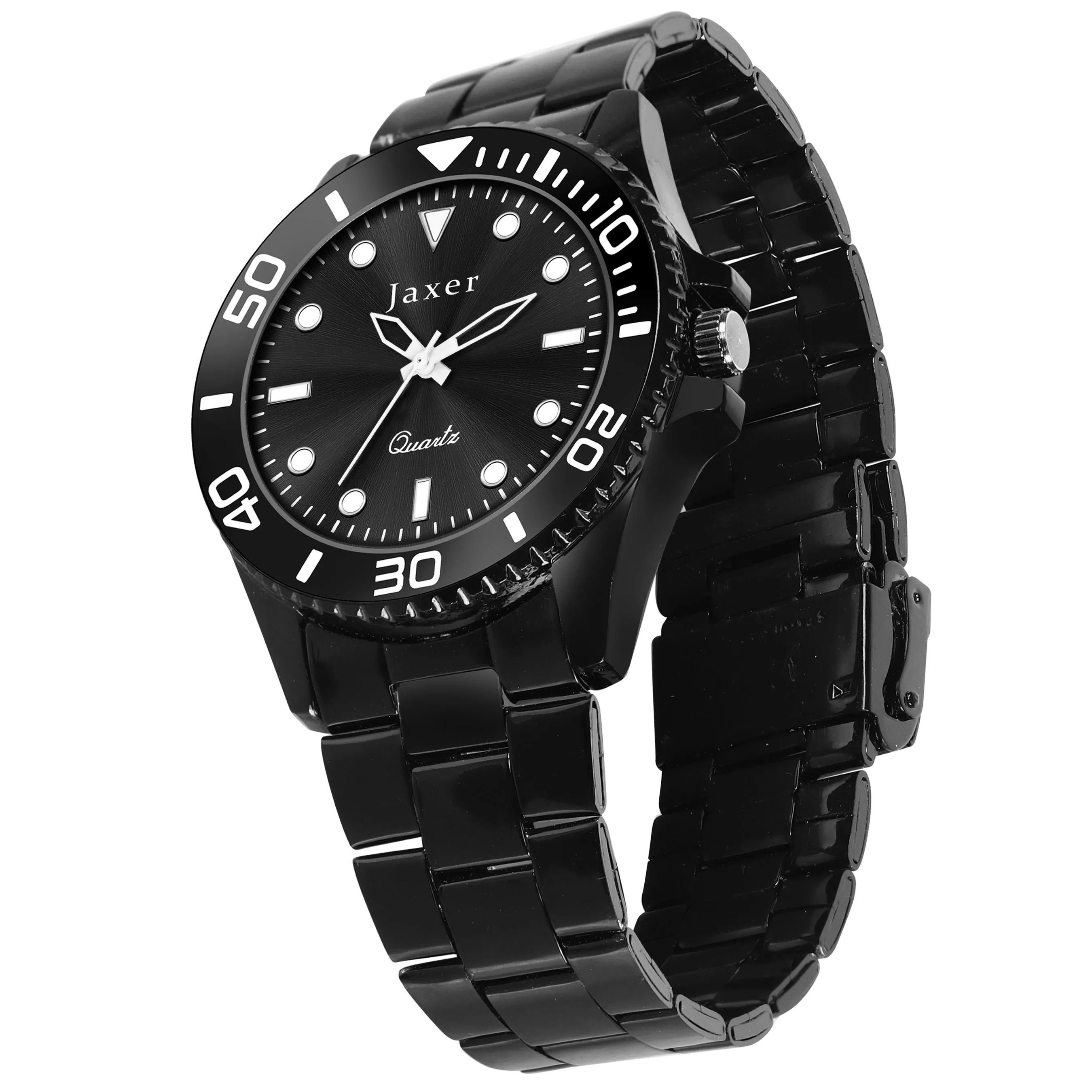 Jaxer Black Dial Steel Chain Analog Wrist Watch for Men - JXRM2188