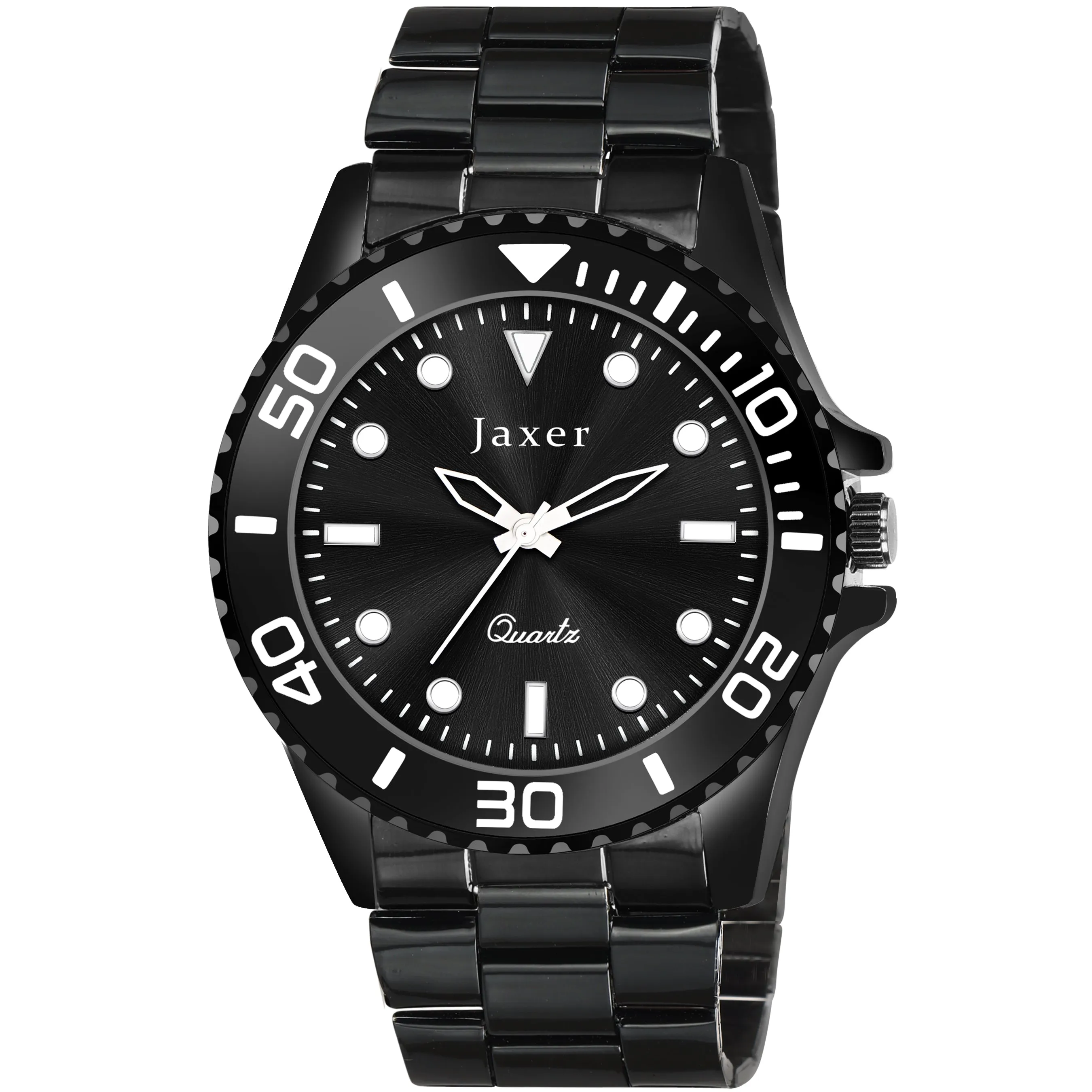 Jaxer Black Dial Steel Chain Analog Wrist Watch for Men - JXRM2188