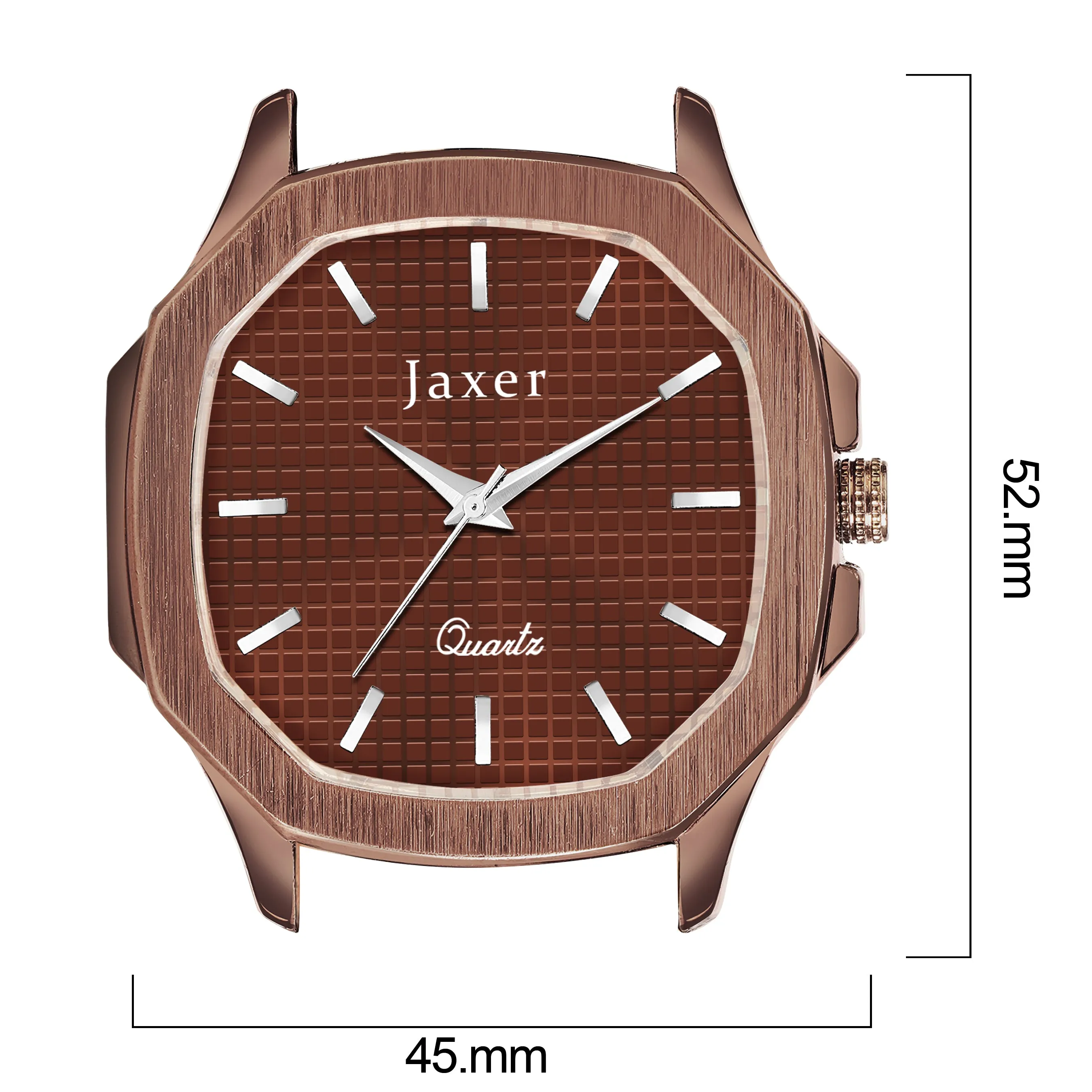 Jaxer Brown Dial Steel Chain Analog Wrist Watch for Men - JXRM2189