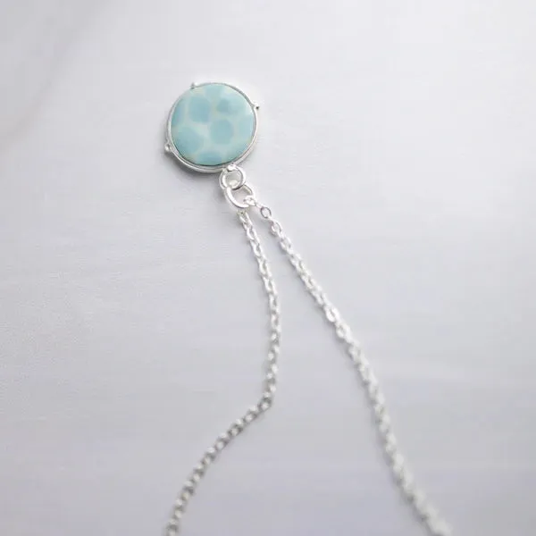 Jilzarah "Bermuda Blue" Reversible Medallion Necklace