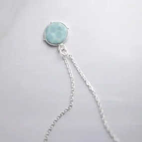 Jilzarah "Bermuda Blue" Reversible Medallion Necklace