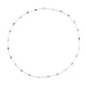 Joy Multi Gemstone Necklace,18K Gold