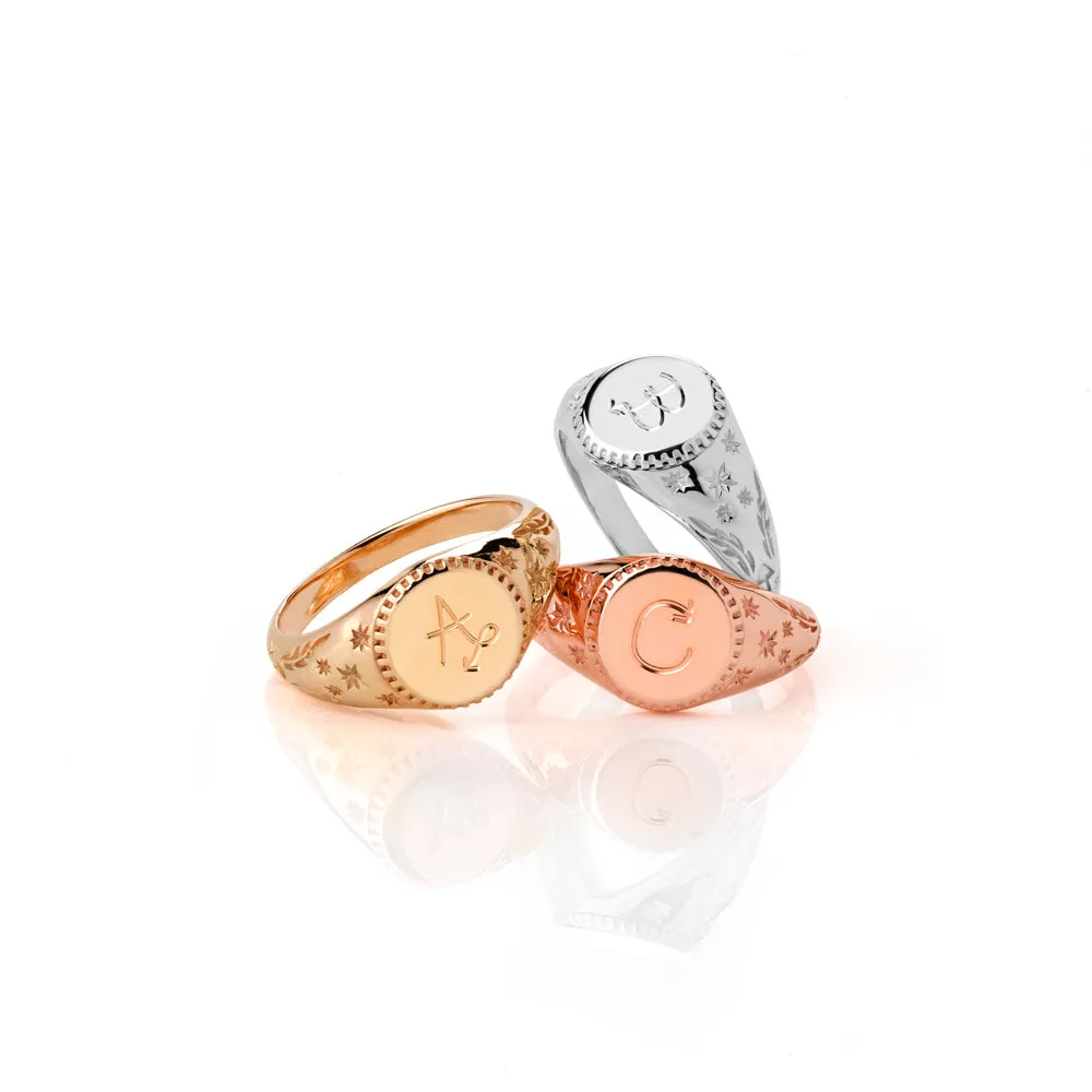 Karen Walker Society Signet Ring - 9ct Yellow Gold
