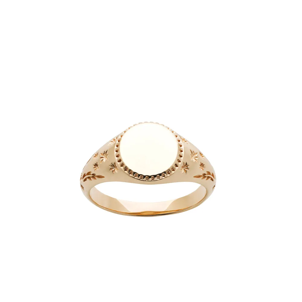 Karen Walker Society Signet Ring - 9ct Yellow Gold
