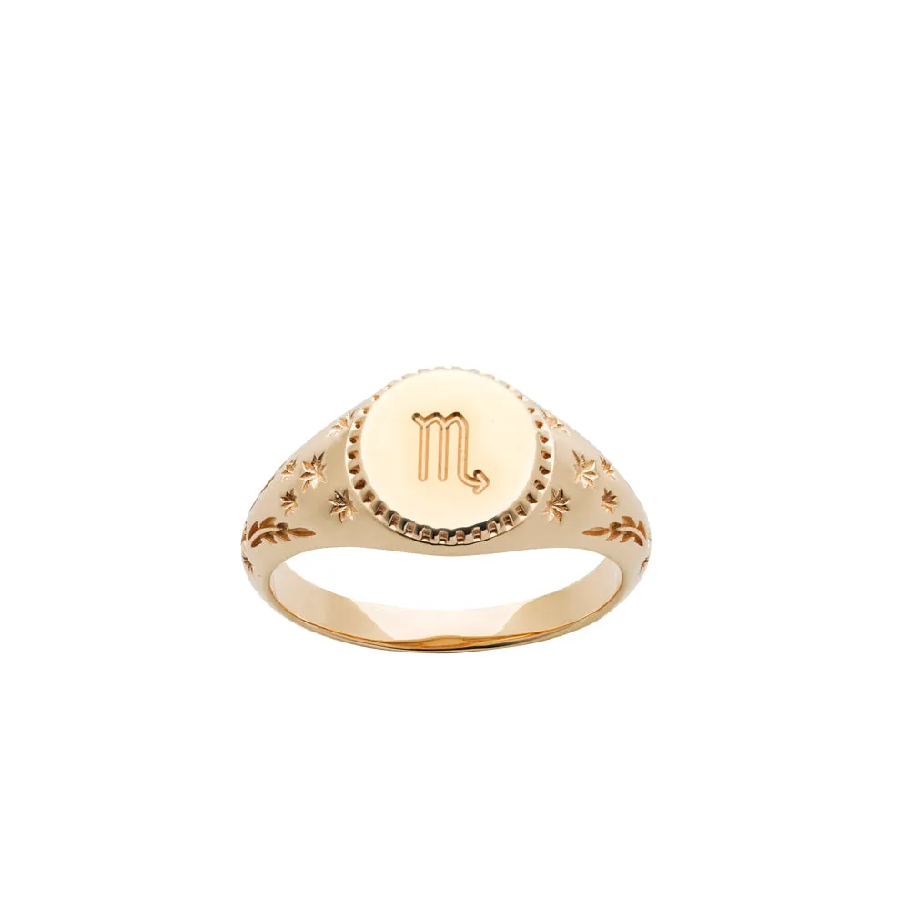 Karen Walker Society Signet Ring - 9ct Yellow Gold