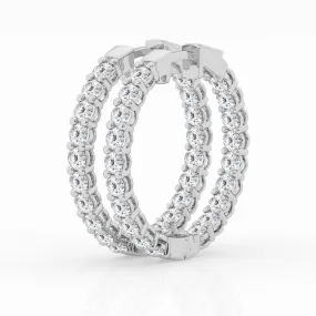 Lab Grown Diamond Hoop Earrings
