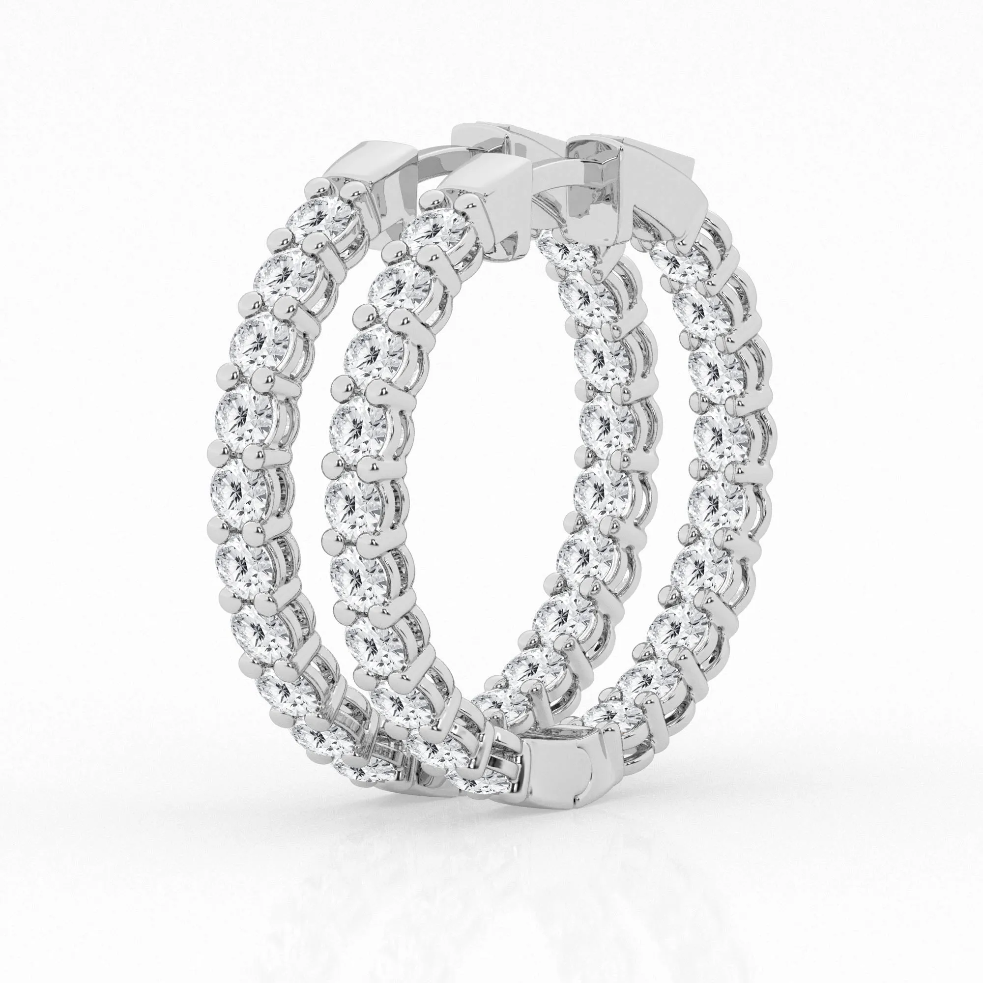 Lab Grown Diamond Hoop Earrings
