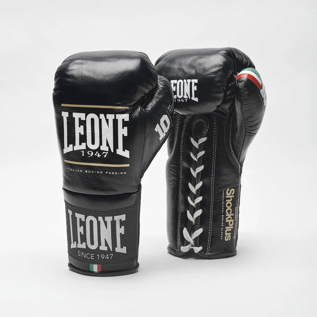 Leone Shock Plus Boxing Gloves Black