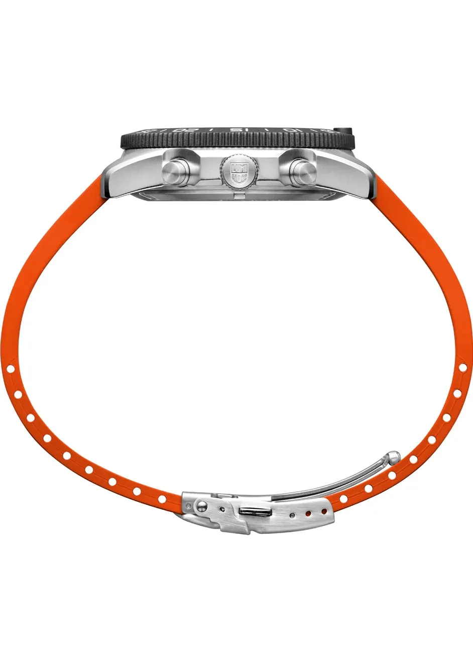 LUMINOX PACIFIC DIVER BLACK DIAL CHRONOGRAPH ORANGE BAND XS.3149