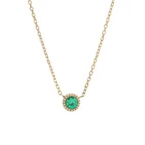 Magic Eye Emerald Necklace (ready to ship option)*