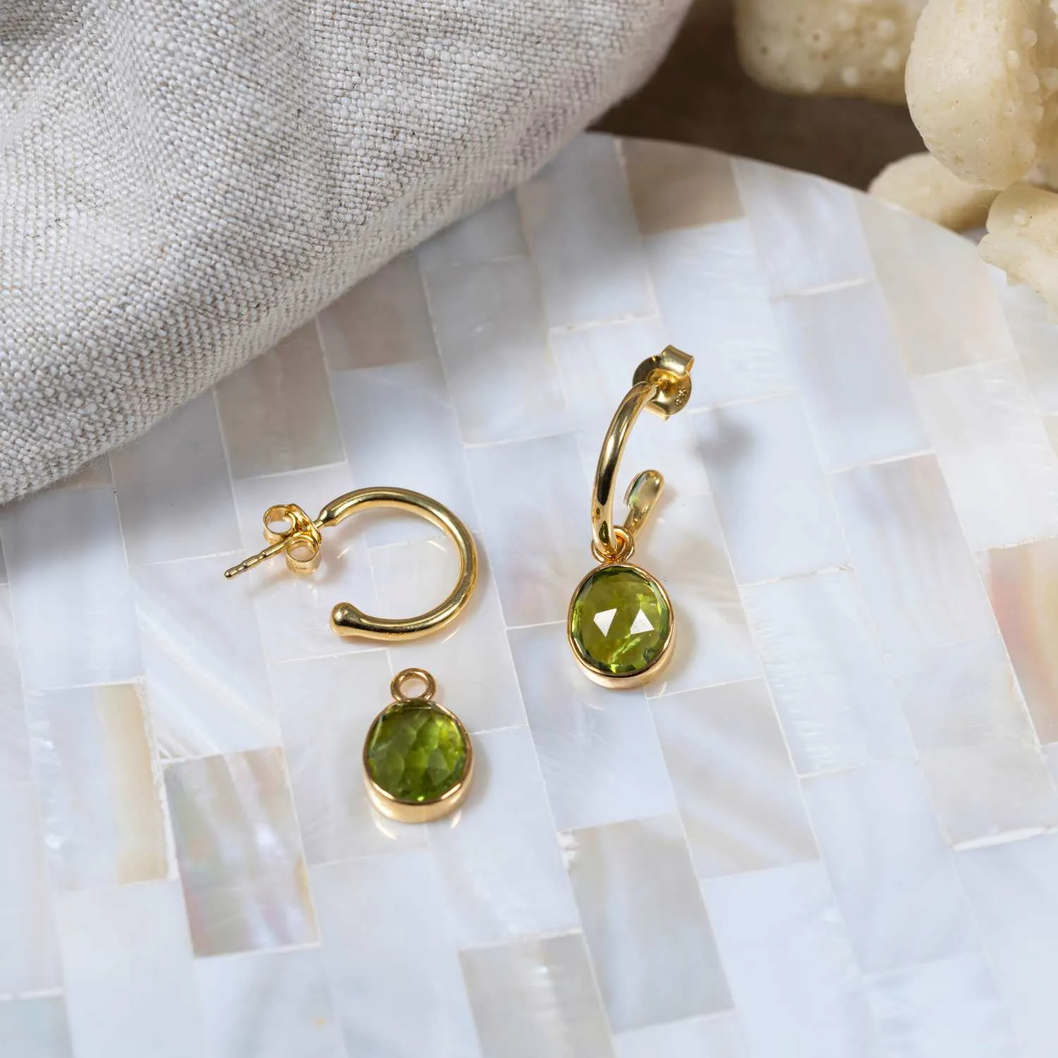 Manhattan Gold & Peridot Interchangeable Gemstone Drops
