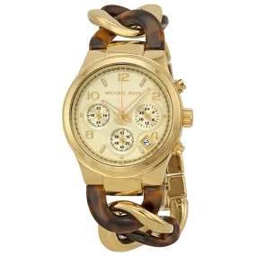 Michael Kors Chain Link Acrylic Gold-tone Ladies Watch MK4222