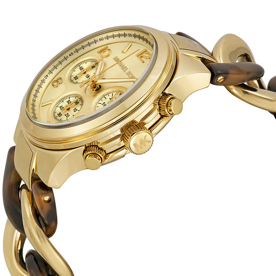 Michael Kors Chain Link Acrylic Gold-tone Ladies Watch MK4222
