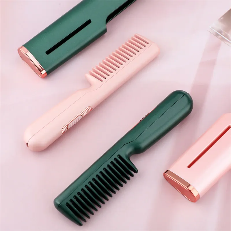 Mini Electric Hair Straightener Brush Comb