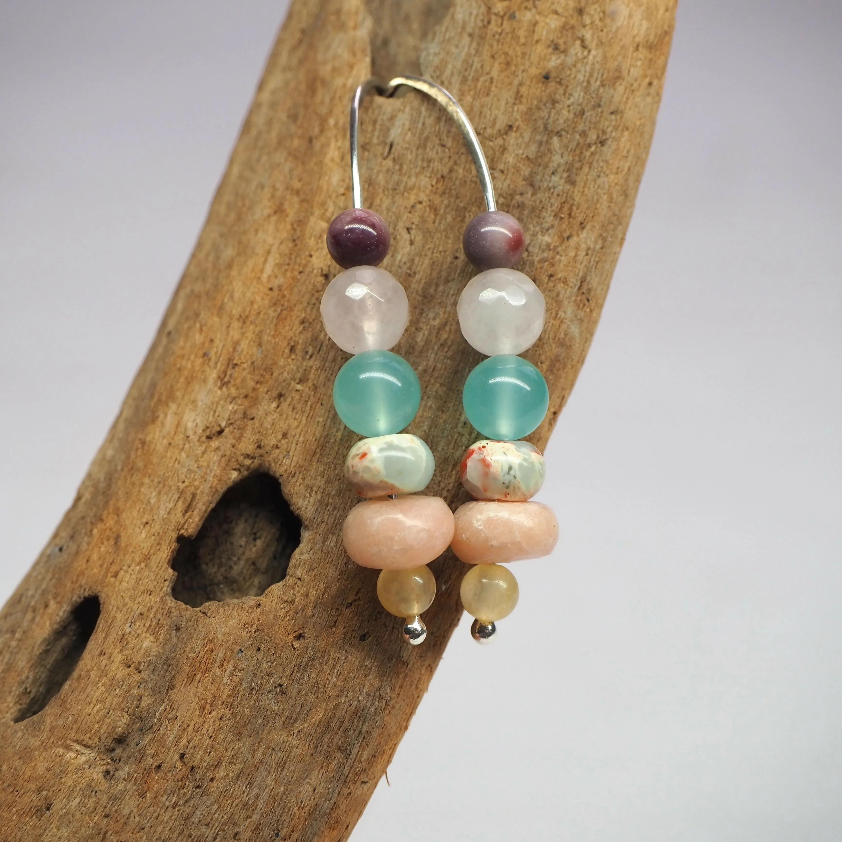 Mixed Bead Drop Earrings