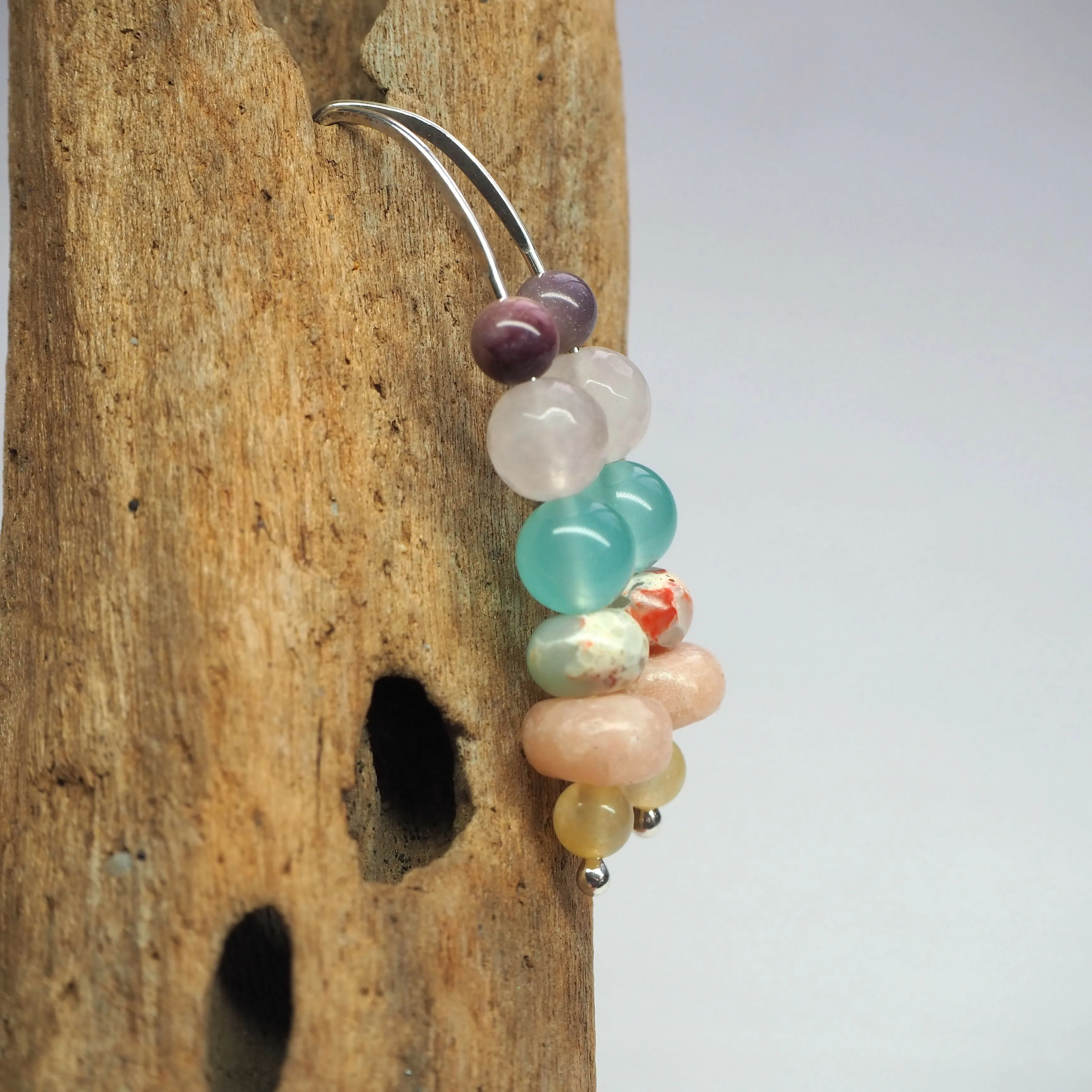Mixed Bead Drop Earrings