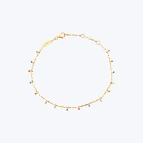 Multicolor Sapphire Fringe Bracelet