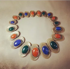 MultiColoured Les Bernard Vintage Necklace