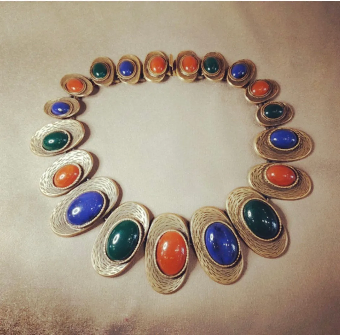 MultiColoured Les Bernard Vintage Necklace