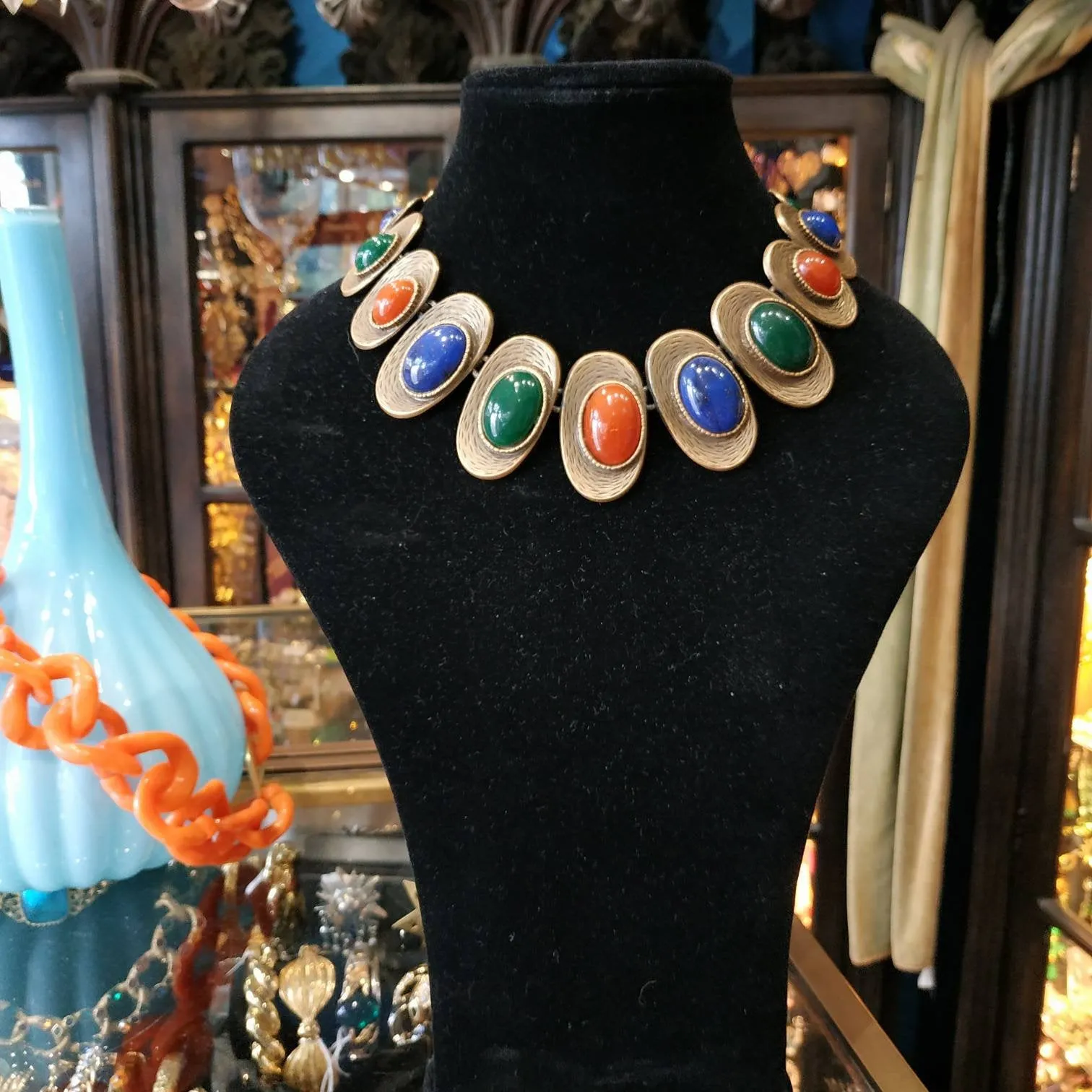 MultiColoured Les Bernard Vintage Necklace